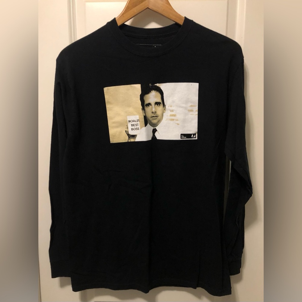 The Office Official Longsleeve T-shirt w/ Worlds Best Boss Michael Scott Size M